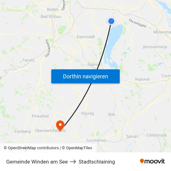 Gemeinde Winden am See to Stadtschlaining map
