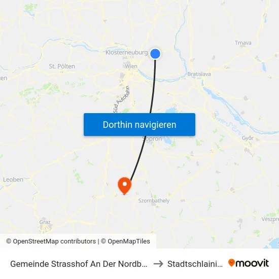 Gemeinde Strasshof An Der Nordbahn to Stadtschlaining map