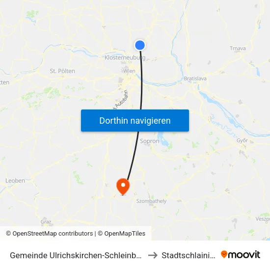 Gemeinde Ulrichskirchen-Schleinbach to Stadtschlaining map