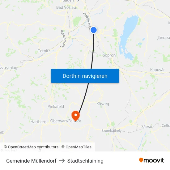 Gemeinde Müllendorf to Stadtschlaining map