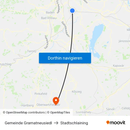 Gemeinde Gramatneusiedl to Stadtschlaining map