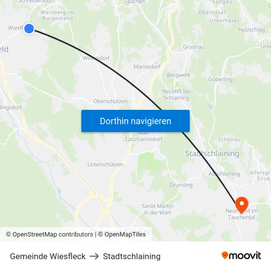 Gemeinde Wiesfleck to Stadtschlaining map