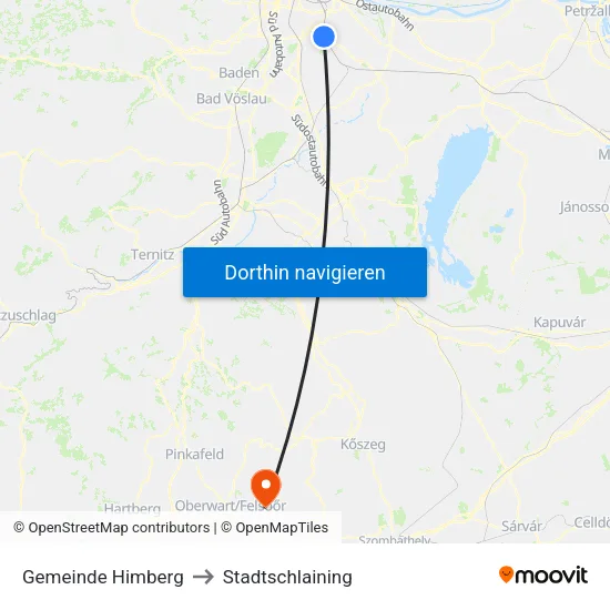 Gemeinde Himberg to Stadtschlaining map