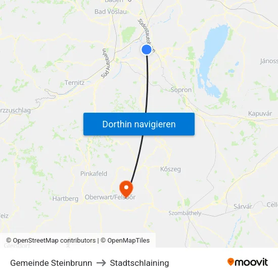 Gemeinde Steinbrunn to Stadtschlaining map