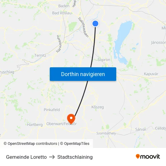 Gemeinde Loretto to Stadtschlaining map