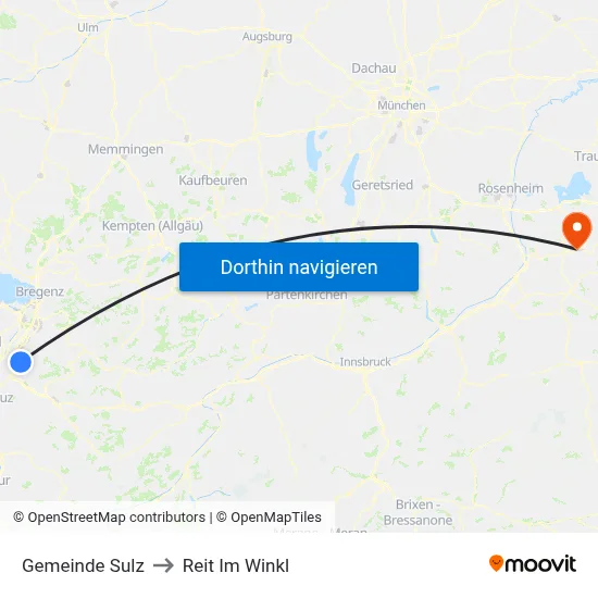Gemeinde Sulz to Reit Im Winkl map