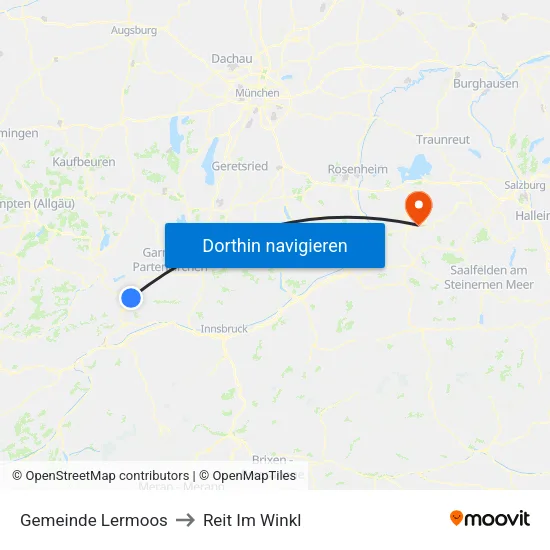 Gemeinde Lermoos to Reit Im Winkl map