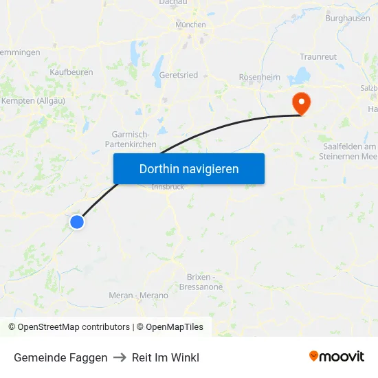 Gemeinde Faggen to Reit Im Winkl map