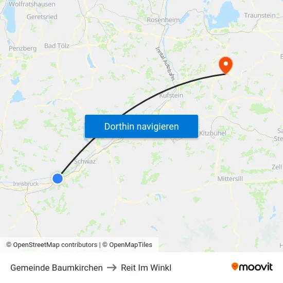 Gemeinde Baumkirchen to Reit Im Winkl map