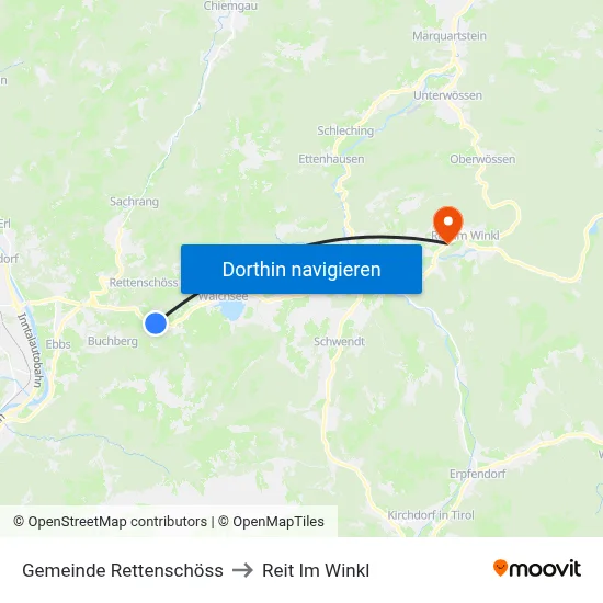 Gemeinde Rettenschöss to Reit Im Winkl map