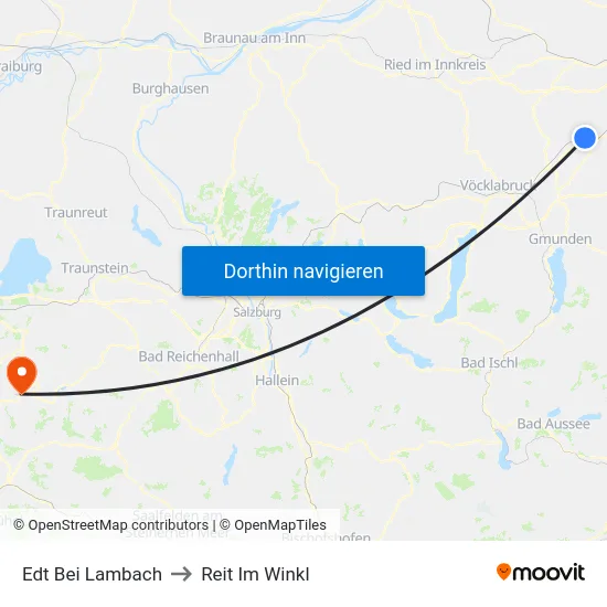 Edt Bei Lambach to Reit Im Winkl map