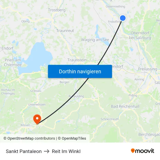 Sankt Pantaleon to Reit Im Winkl map