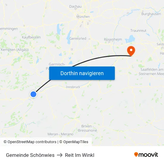 Gemeinde Schönwies to Reit Im Winkl map