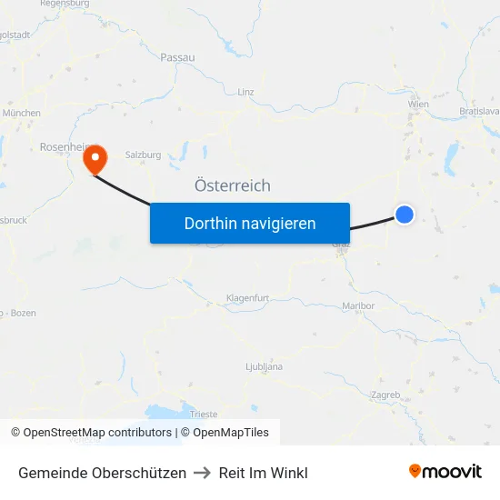Gemeinde Oberschützen to Reit Im Winkl map