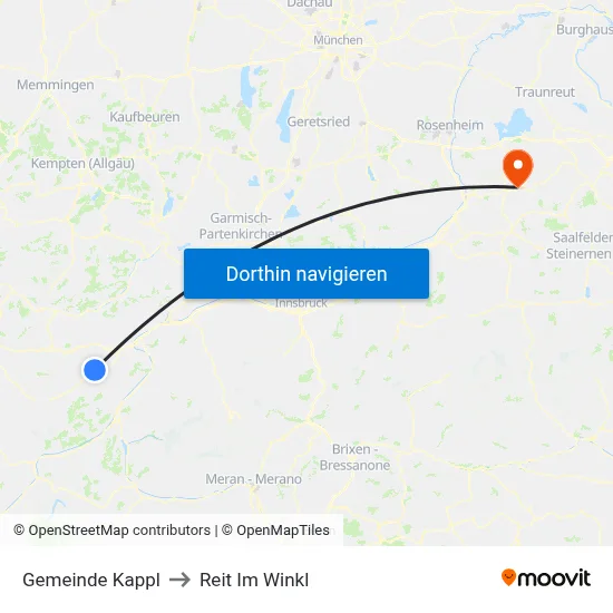 Gemeinde Kappl to Reit Im Winkl map