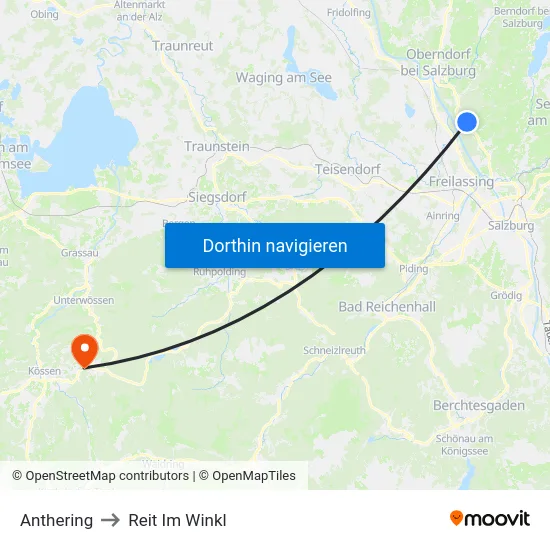 Anthering to Reit Im Winkl map