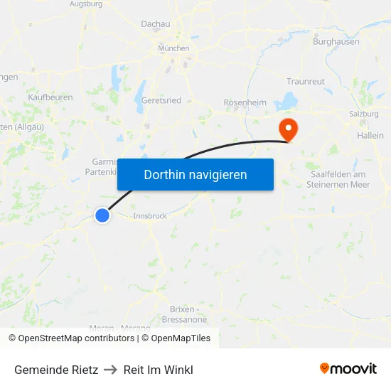 Gemeinde Rietz to Reit Im Winkl map