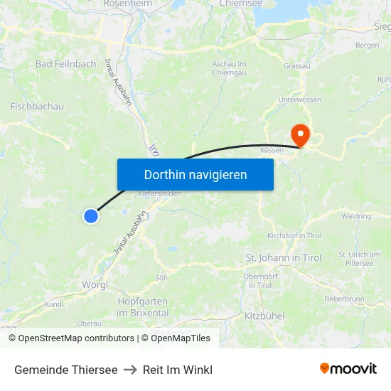 Gemeinde Thiersee to Reit Im Winkl map