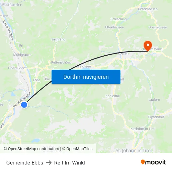 Gemeinde Ebbs to Reit Im Winkl map