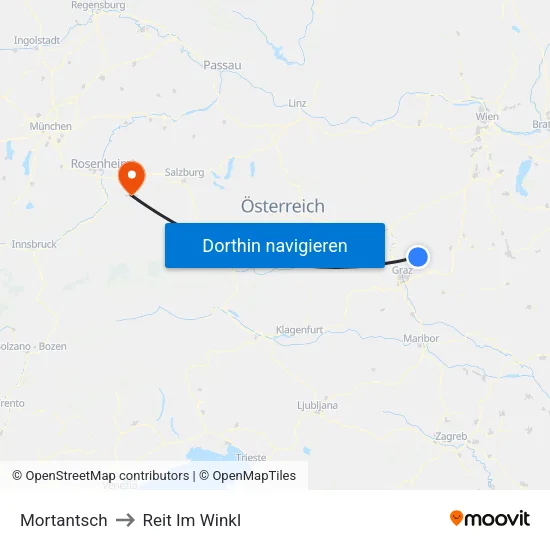 Mortantsch to Reit Im Winkl map
