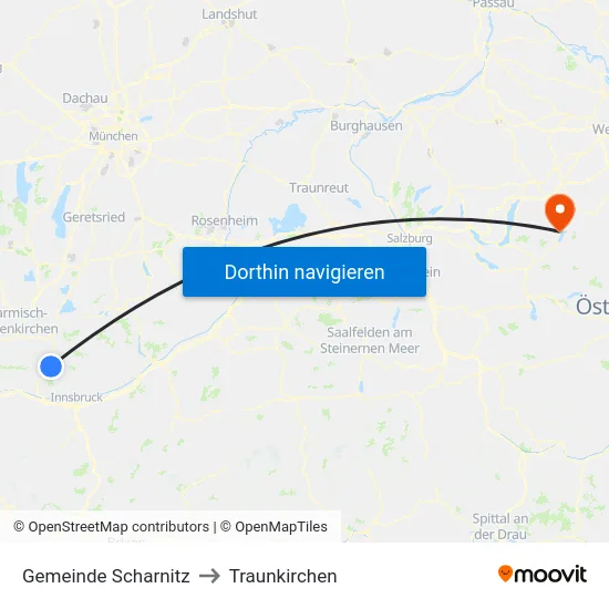Gemeinde Scharnitz to Traunkirchen map