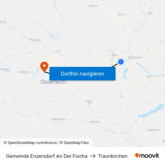 Gemeinde Enzersdorf An Der Fischa to Traunkirchen map