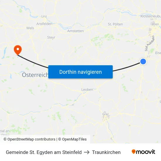 Gemeinde St. Egyden am Steinfeld to Traunkirchen map