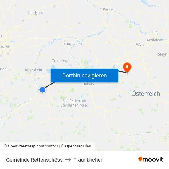 Gemeinde Rettenschöss to Traunkirchen map