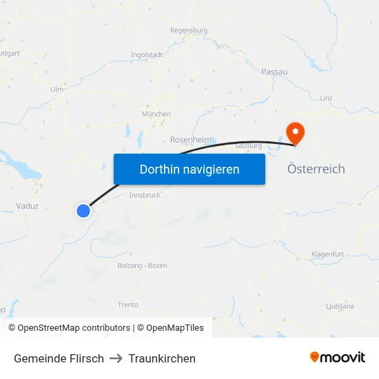 Gemeinde Flirsch to Traunkirchen map