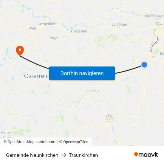 Gemeinde Neunkirchen to Traunkirchen map
