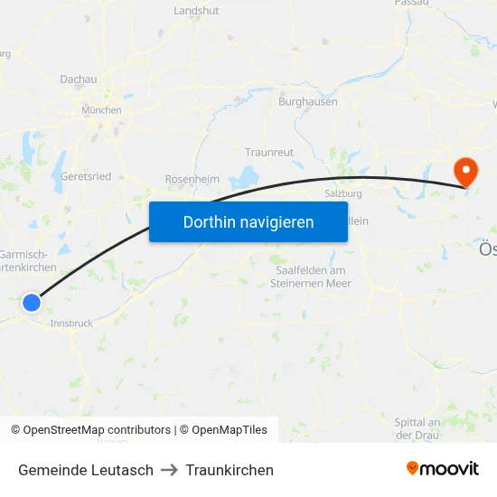 Gemeinde Leutasch to Traunkirchen map