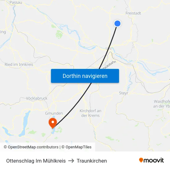 Ottenschlag Im Mühlkreis to Traunkirchen map