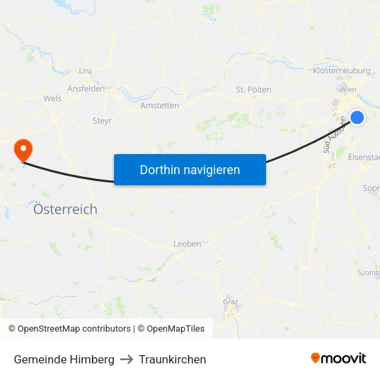 Gemeinde Himberg to Traunkirchen map