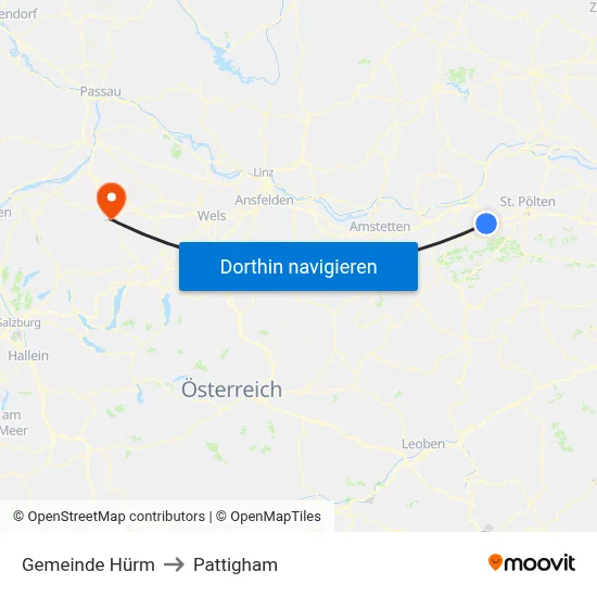 Gemeinde Hürm to Pattigham map