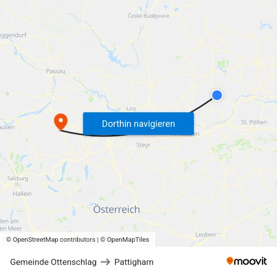 Gemeinde Ottenschlag to Pattigham map