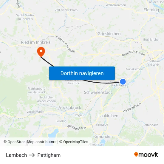 Lambach to Pattigham map
