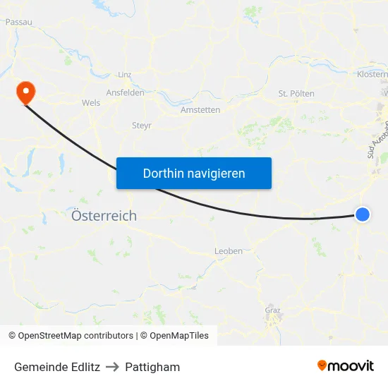 Gemeinde Edlitz to Pattigham map