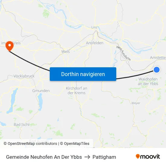 Gemeinde Neuhofen An Der Ybbs to Pattigham map
