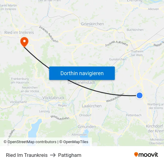 Ried Im Traunkreis to Pattigham map