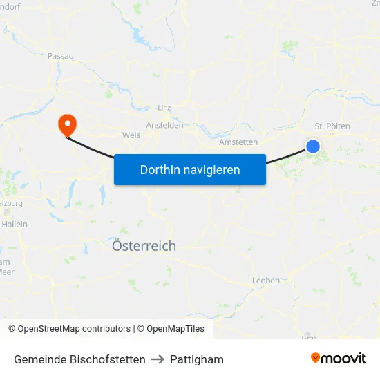 Gemeinde Bischofstetten to Pattigham map