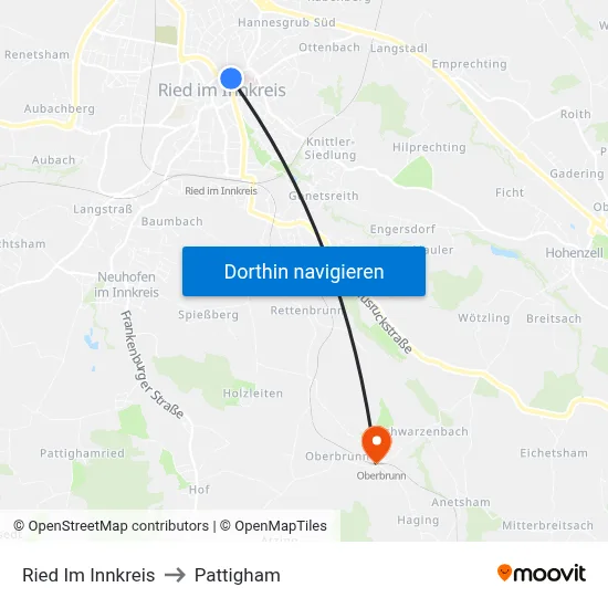 Ried Im Innkreis to Pattigham map