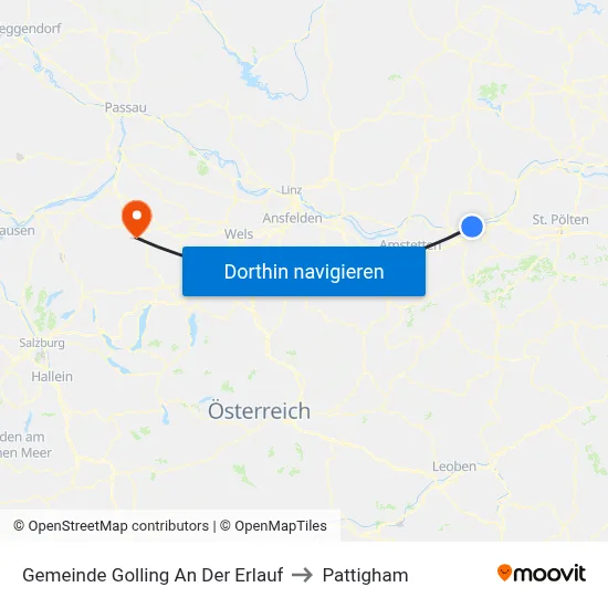 Gemeinde Golling An Der Erlauf to Pattigham map