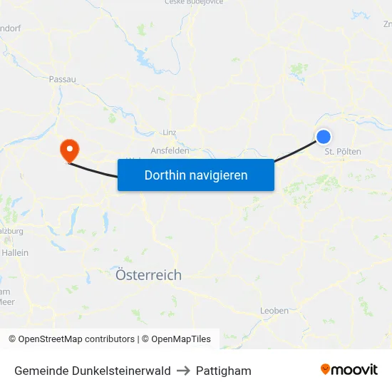 Gemeinde Dunkelsteinerwald to Pattigham map