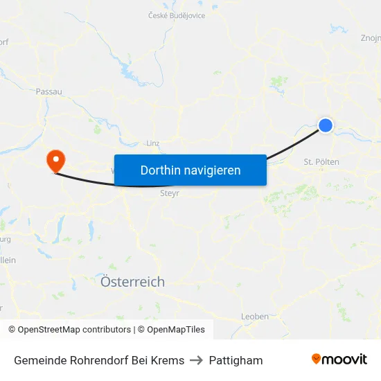 Gemeinde Rohrendorf Bei Krems to Pattigham map