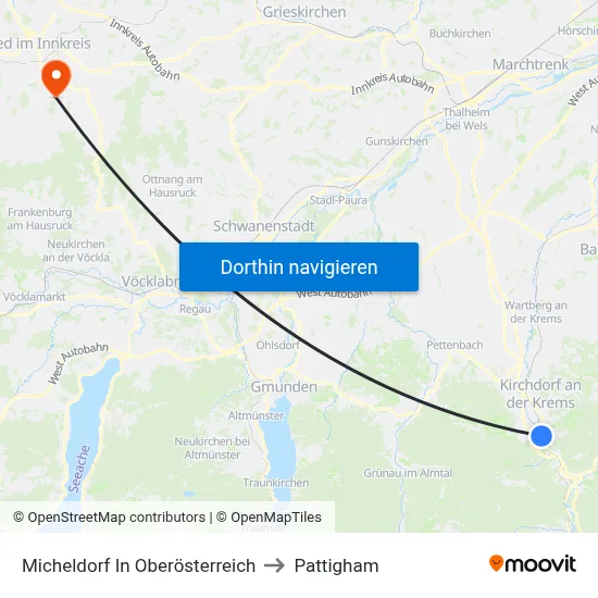 Micheldorf In Oberösterreich to Pattigham map