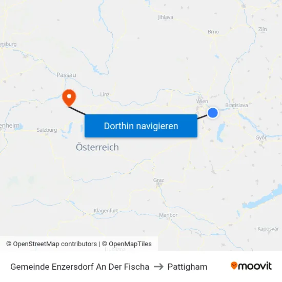 Gemeinde Enzersdorf An Der Fischa to Pattigham map