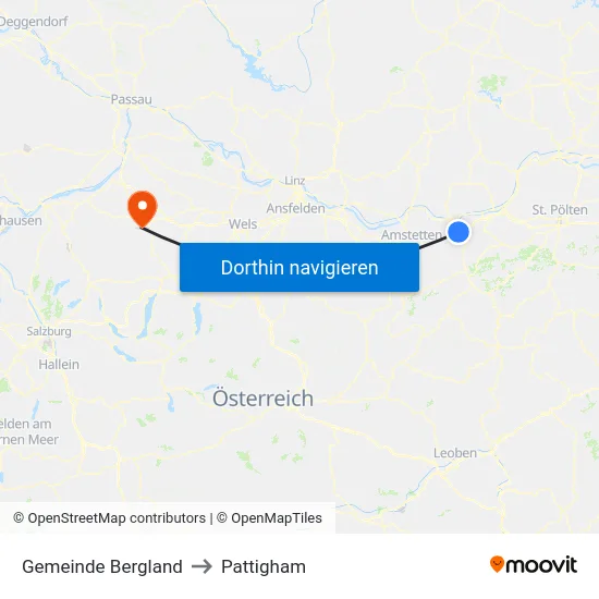 Gemeinde Bergland to Pattigham map