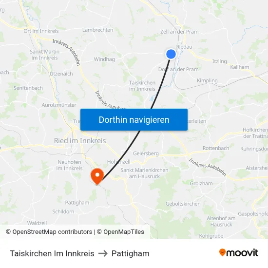 Taiskirchen Im Innkreis to Pattigham map