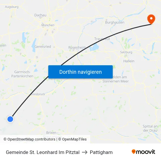 Gemeinde St. Leonhard Im Pitztal to Pattigham map