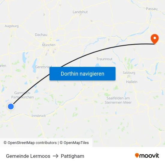 Gemeinde Lermoos to Pattigham map